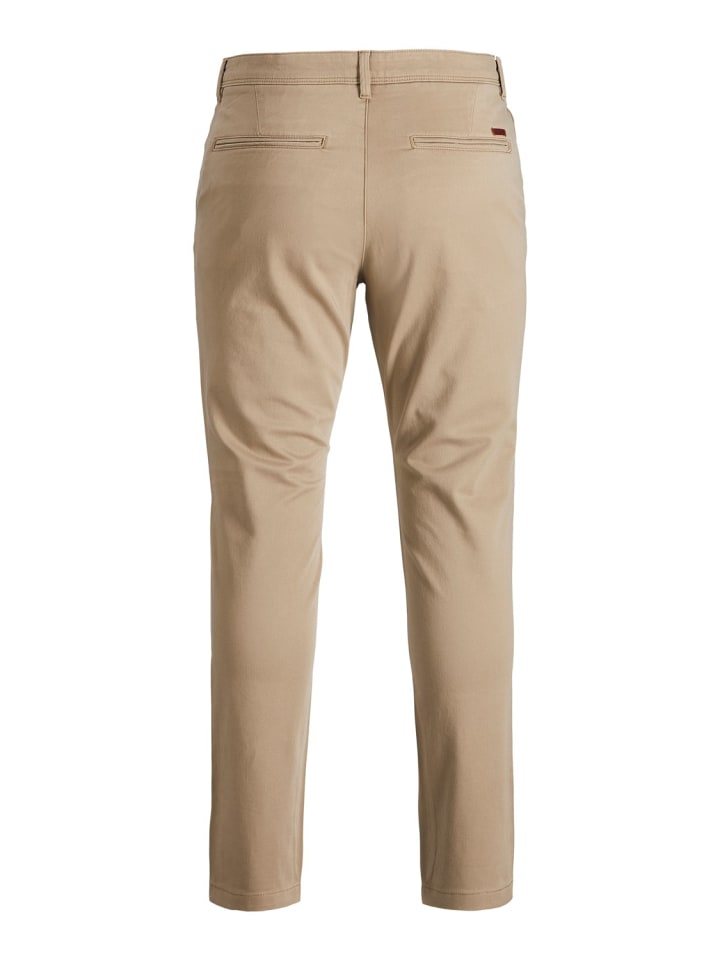 Jack & Jones Stoffhose / Chino JPSTMARCO JJBOWIE slim in Beige günstig kaufen