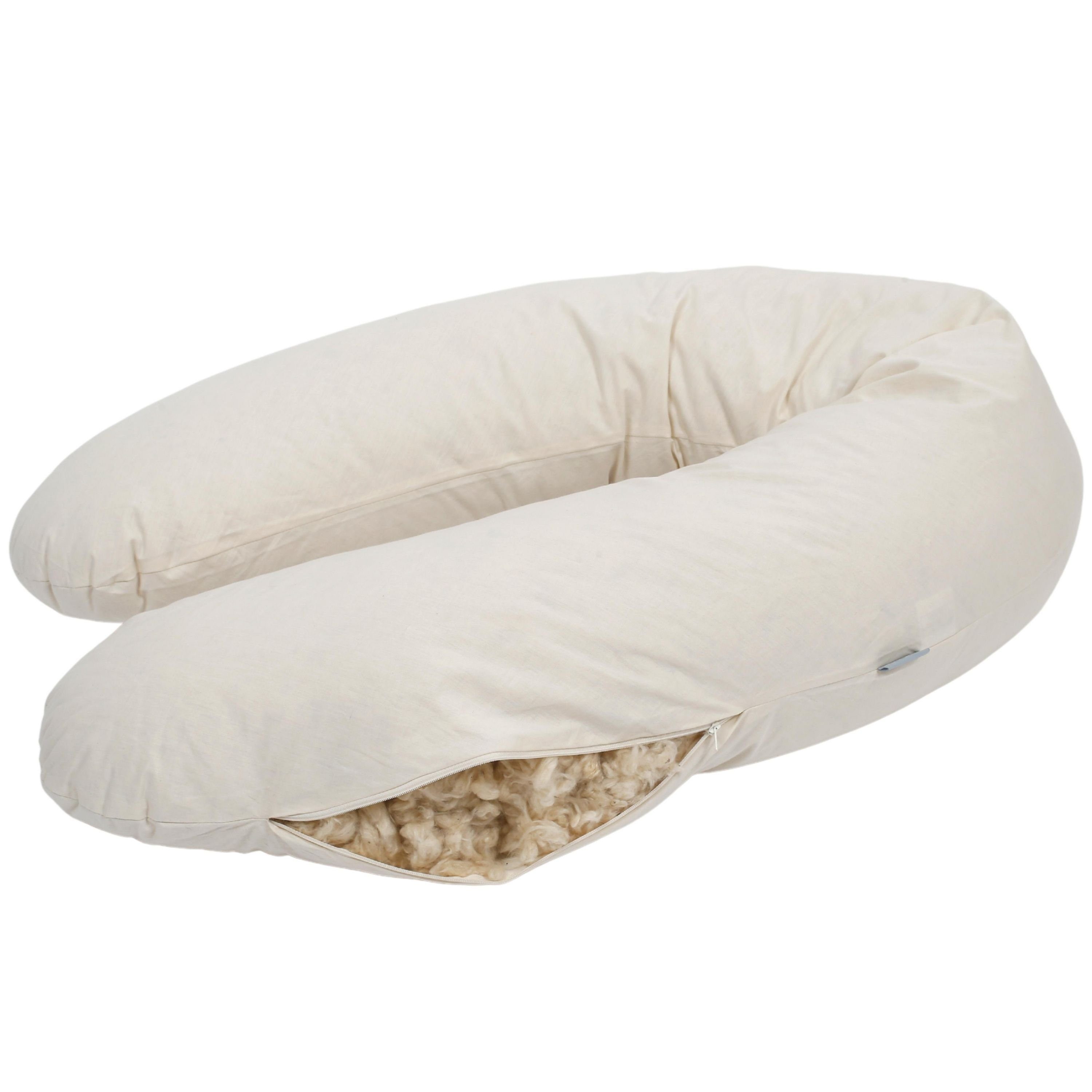 SEI Design Stillkissen BIO-Stillkissen Naturstillkissen 190x30 cm, Innenkissen gefüllt, Kapok + BIO Baumwolle