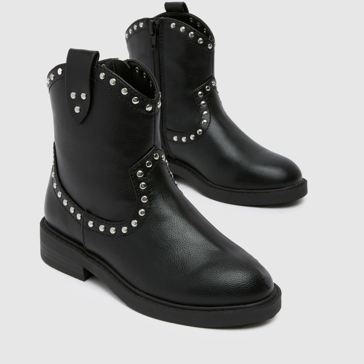 Schuh fekete kaktusz western lány junior csizma