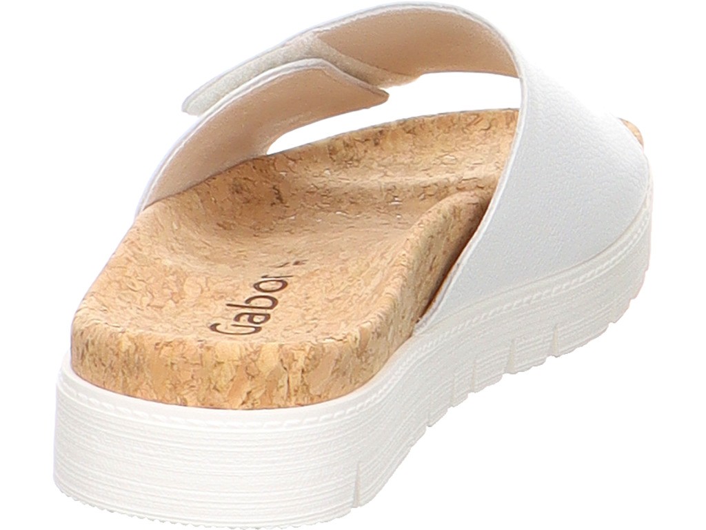 GABOR Sportliche Sandalen weiss Gabor Fashion Pantolette 23.741.21 Weiß