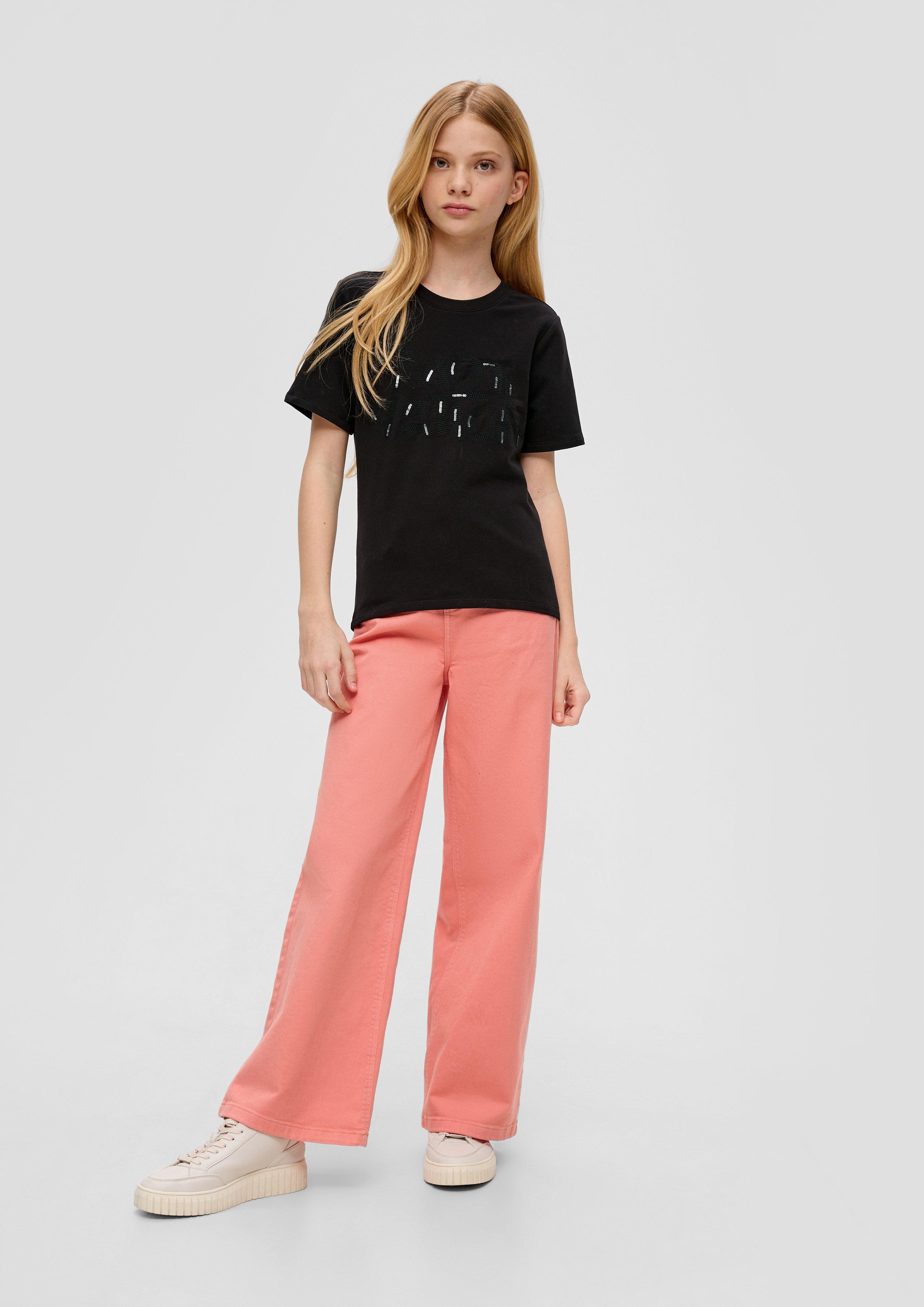 T-Shirt mit Pailletten-Details  2140209-9999