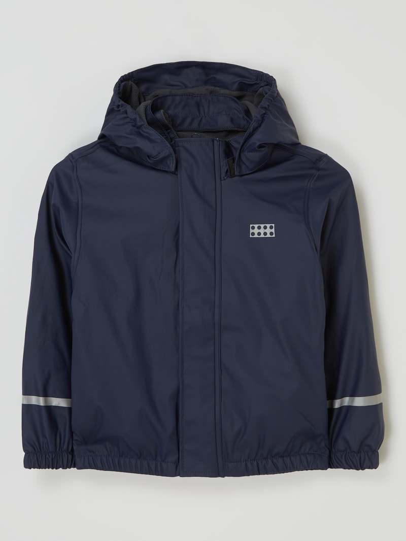Jacke mit abnehmbarer Kapuze Modell 'Junin' in marineblau