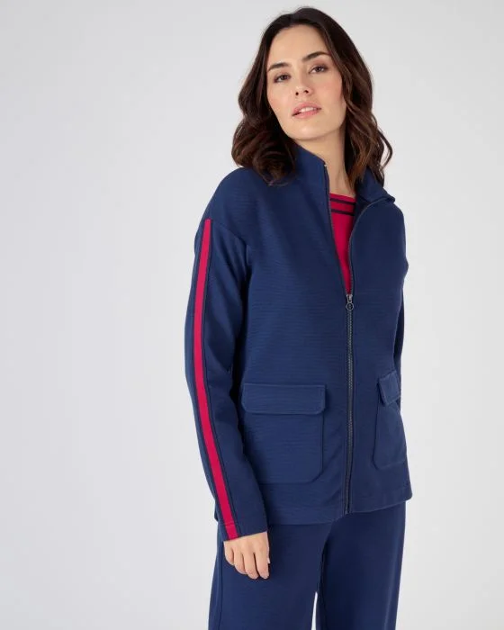 Gilet zippé maille ottoman
