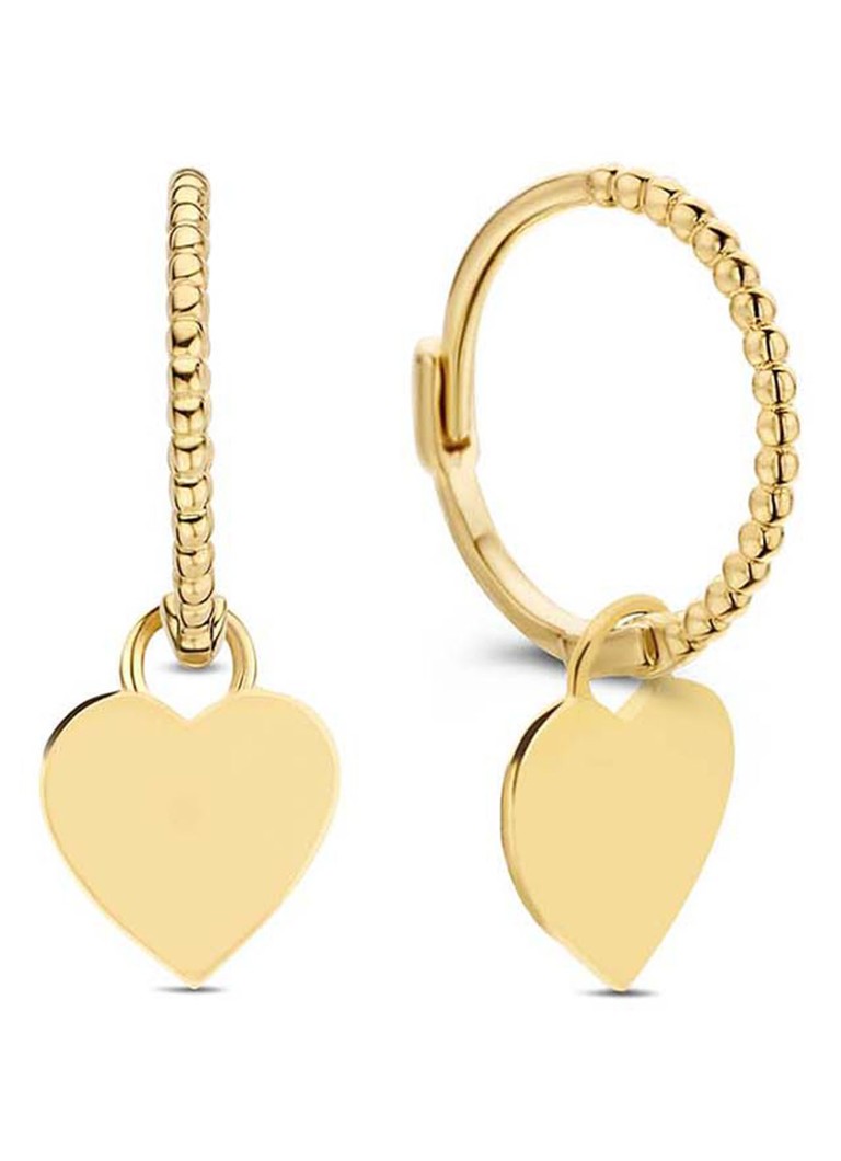 Cercei rotunzi Jackie Corazón din aur galben de 14k