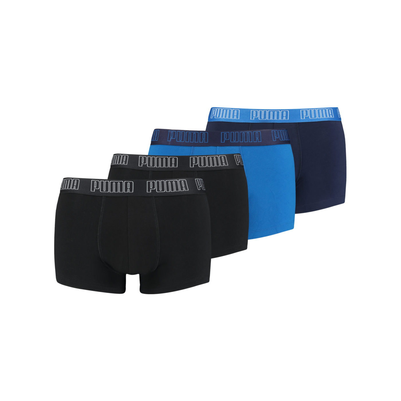 PUMA Basic Trunk Boxer 4er Pack Blau Schwarz F001