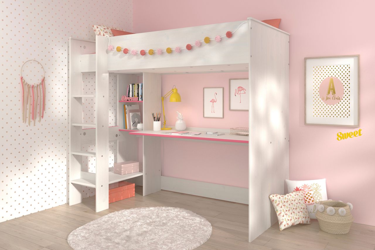 Parisot Hochbett Smoozy 3 - Drehbare Kanten - Pink oder Blau