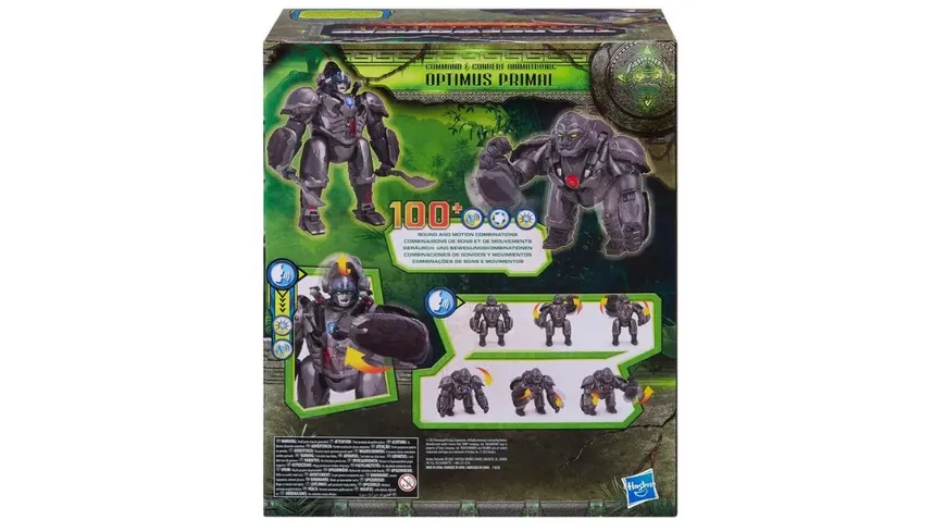 Hasbro - Transformers: Rise of the Beasts Command & Convert Animatronic Optimus Primal Toy (12.5”)