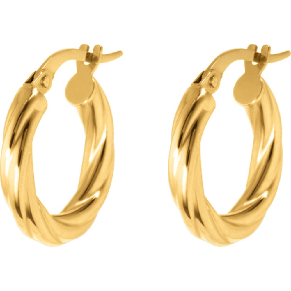 Valeria Créoles 585 Or jaune or jaune Boucles d'oreilles
