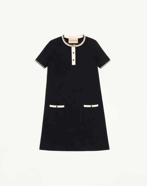 Vestido de viscose elástica bordado