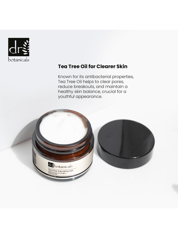 Dr Botanicals 3tlg Set Gesichtsscrub, Tages- und Nachtcreme, Teebaumöl Körpercreme günstig kaufen onesize