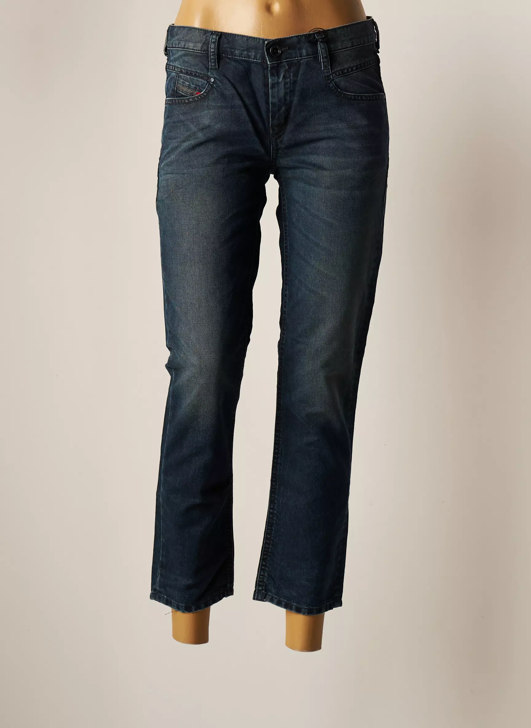 Diesel Jeans Coupe Droite Femme couleur bleu