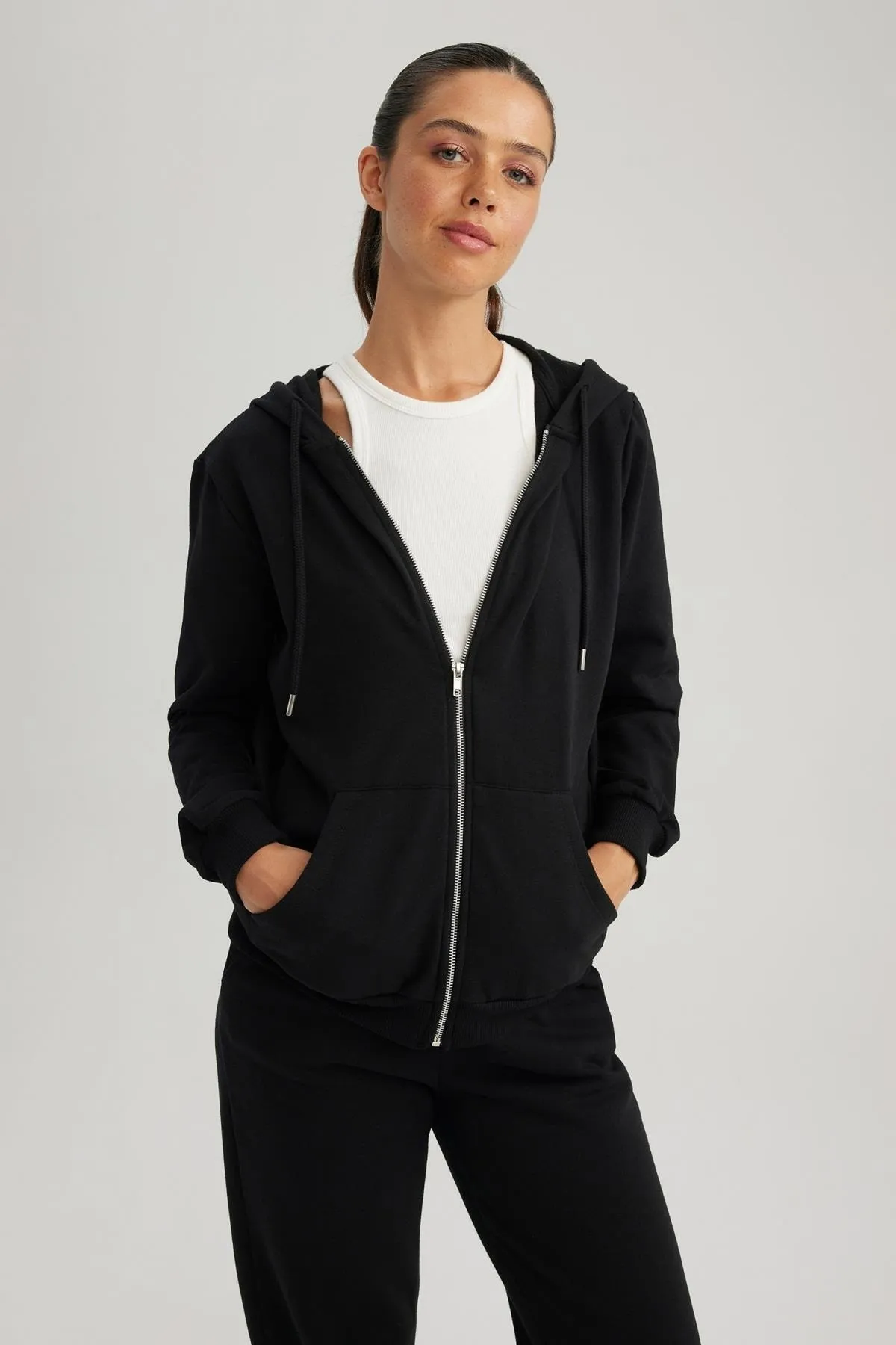 DeFacto  Sweatshirt mit Kapuze und normaler Passform – mit Reißverschluss Y1502az23au