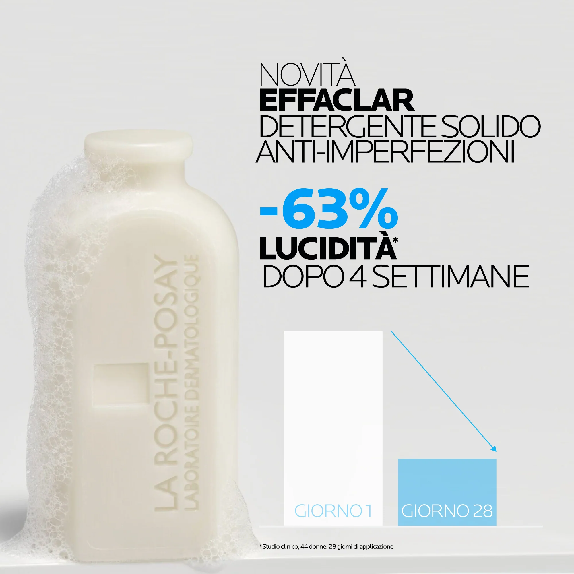 Effaclar пенасти чврсти гел за чишћење лица против несанице - сапун за чишћење лица