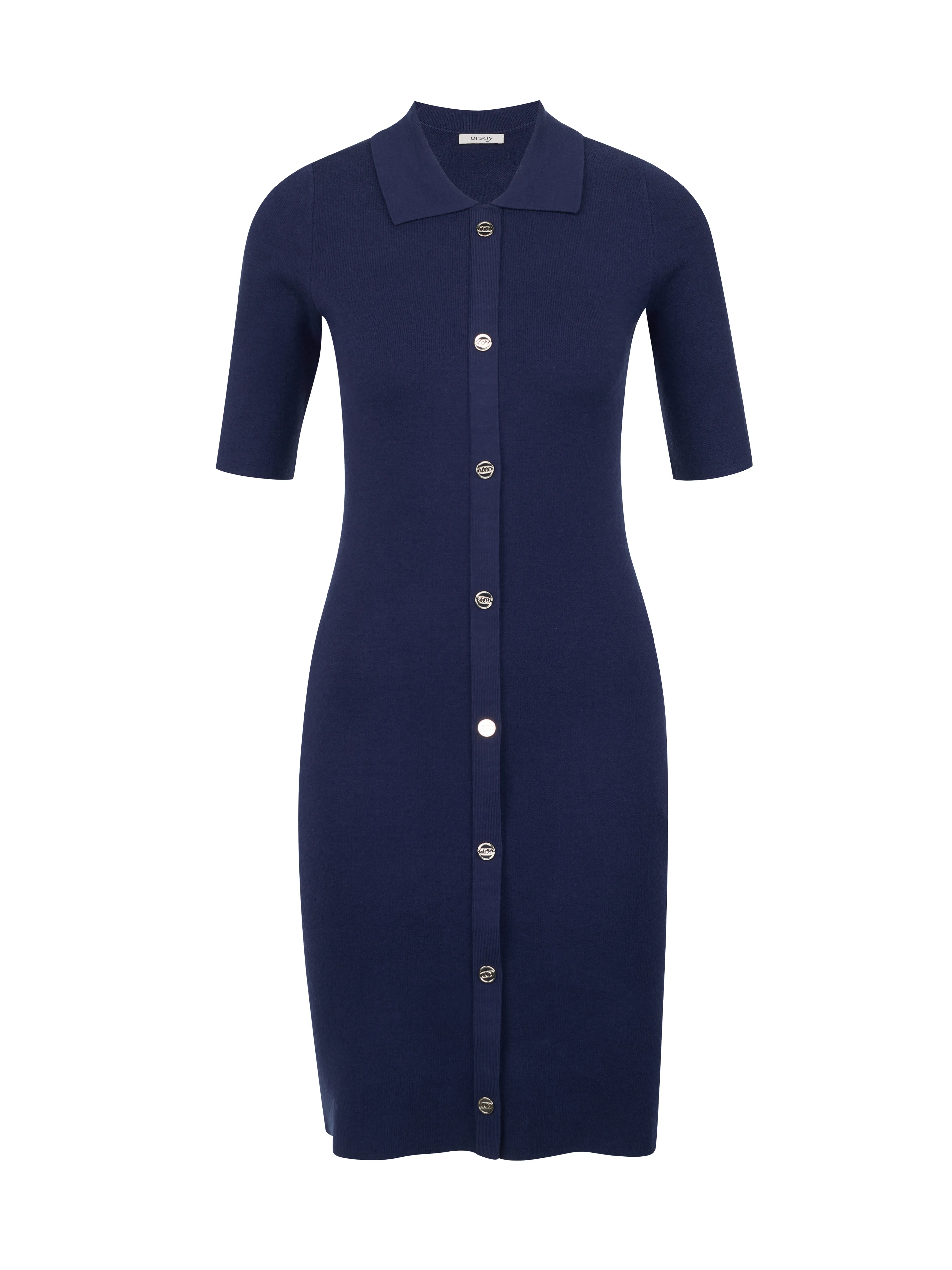 Dunkelblaues Damen-Pullover-Kleid ORSAY