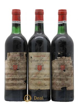Château Poujeaux  1975 - Lot de 3 Bouteilles