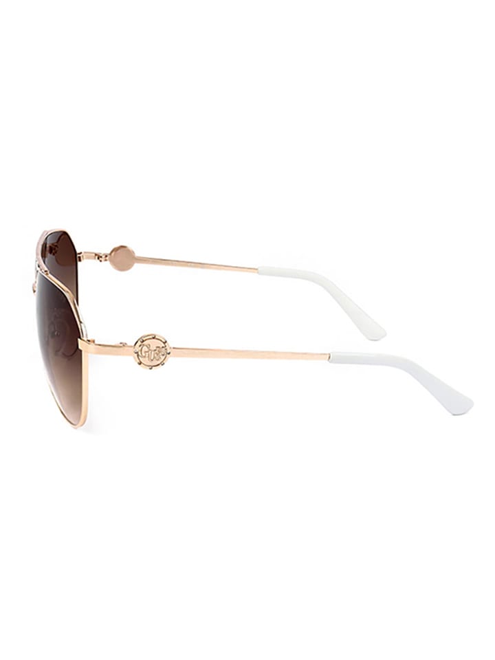 Guess Damen-Sonnenbrille in Gold günstig kaufen 62