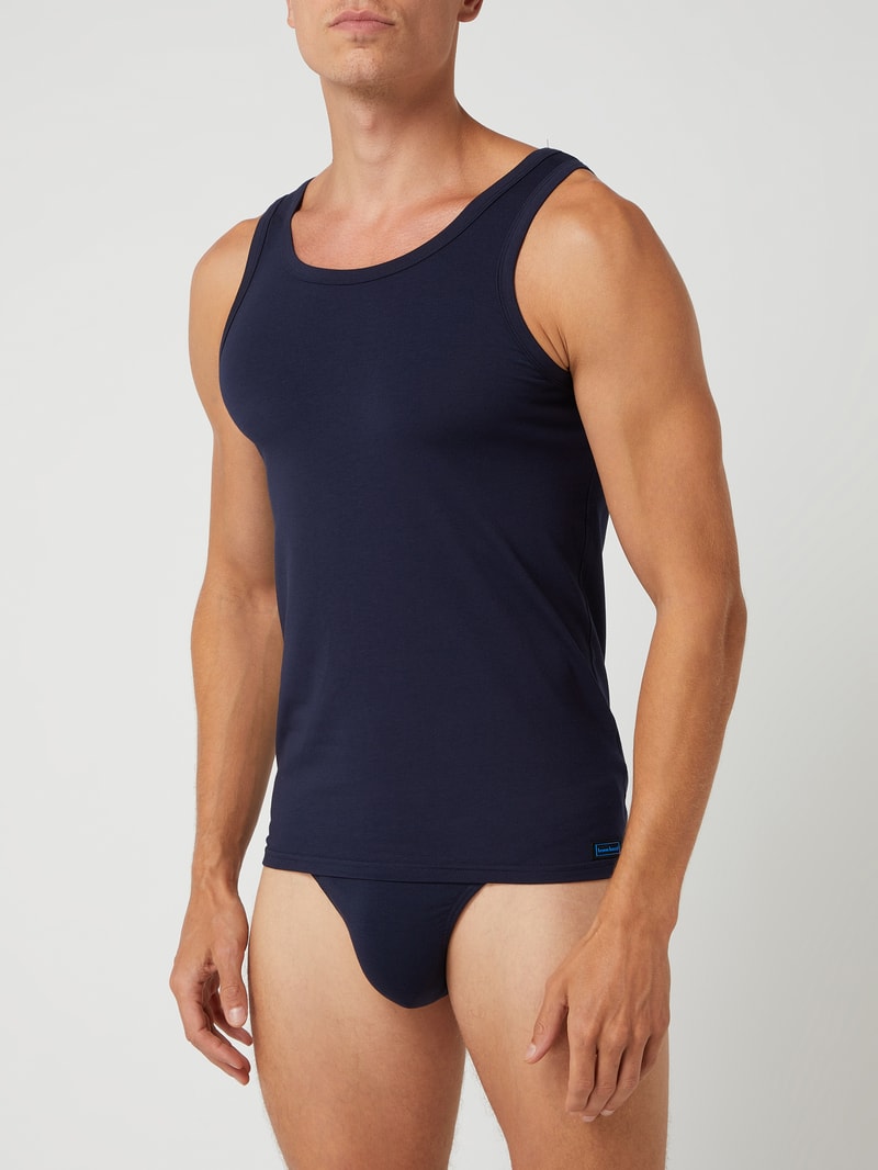 Tanktop mit Stretch-Anteil in marineblau