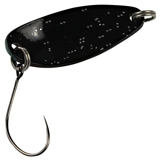 FTM Trout Spoon Break (2,2 g, Schwarz/Gelb UV)