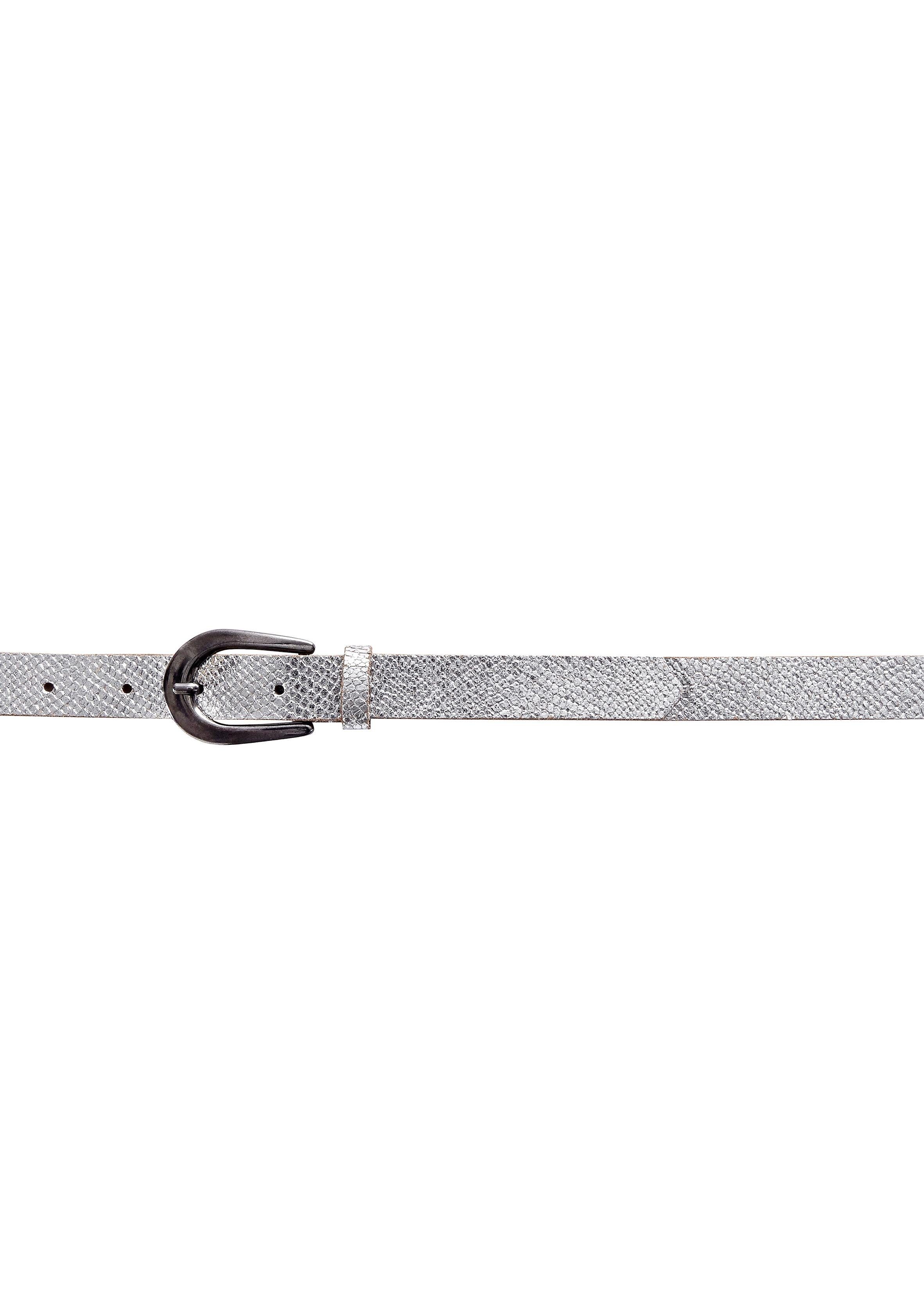 LASCANA Ledergürtel in Metallic-Snake-Optik, Hüftgürtel für Hosen, Jeans & Kleider