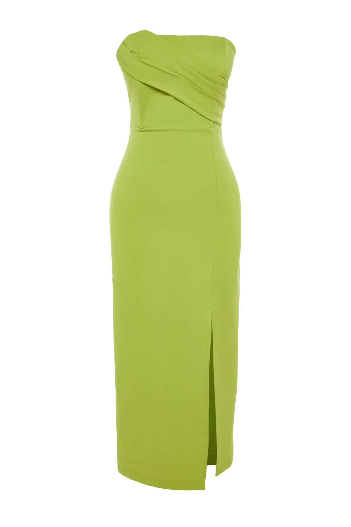 Trendyol Collection  Grünes, tailliertes, gewebtes Abendkleid TPRSS23EL00280