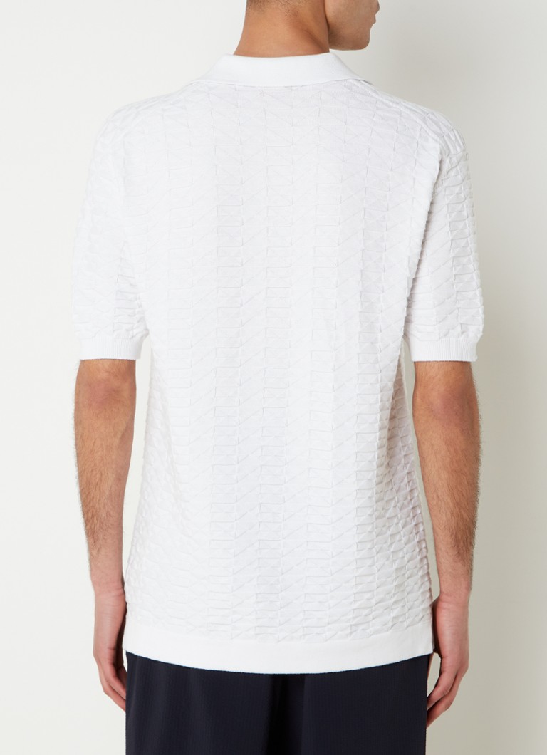 HUGO BOSS Fine-knit regular fit polo with texture