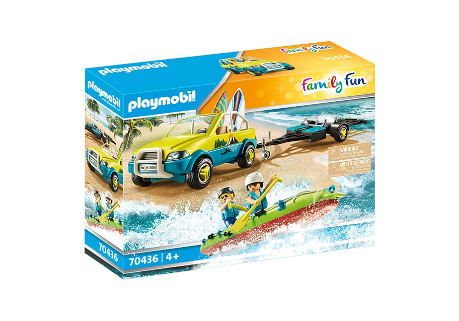 Strandauto mit Kanuanh&auml;nger