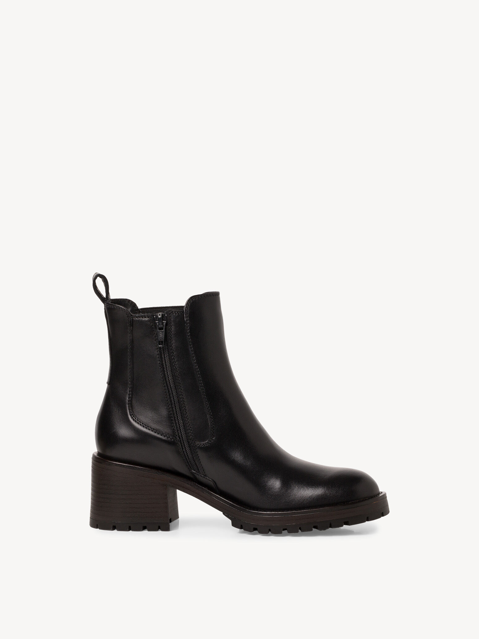 Bottine Chelsea en cuir - noir