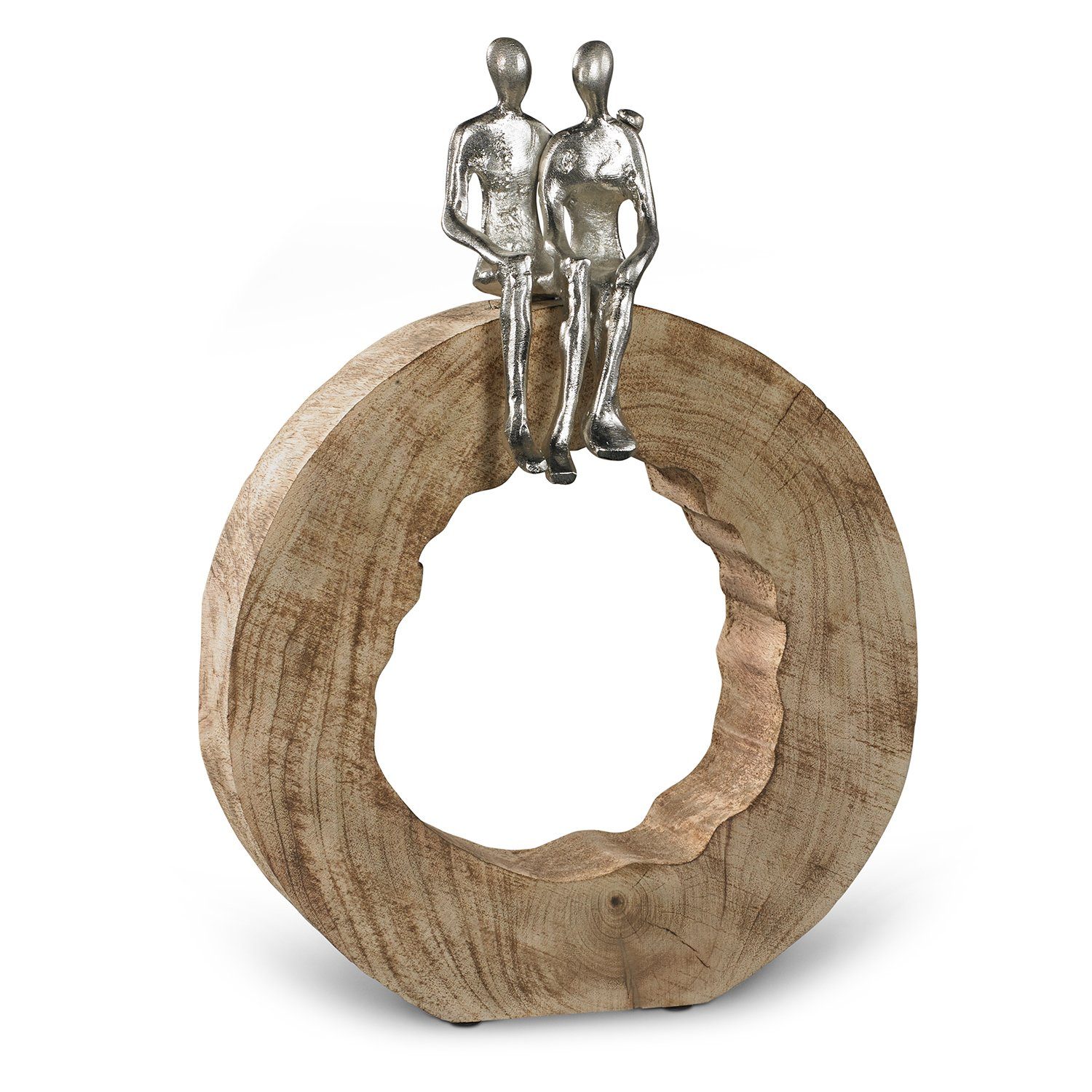 Moritz Skulptur Skulptur Holz Be Together 39x28x6 cm, Dekoobjekt Holz Tischdeko Fensterdeko Wanddeko Holzdeko