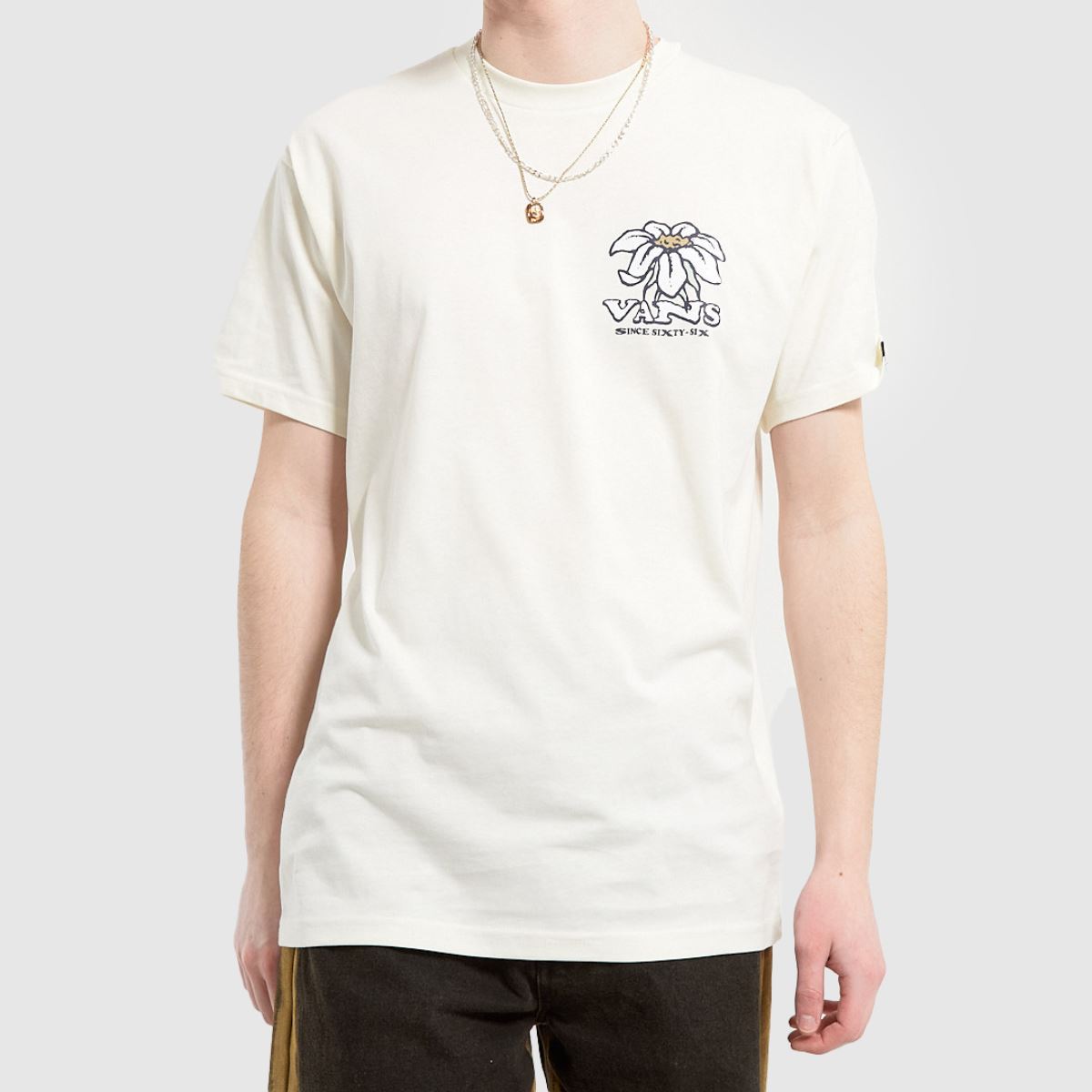 Vans – Vit t-shirt med texten 