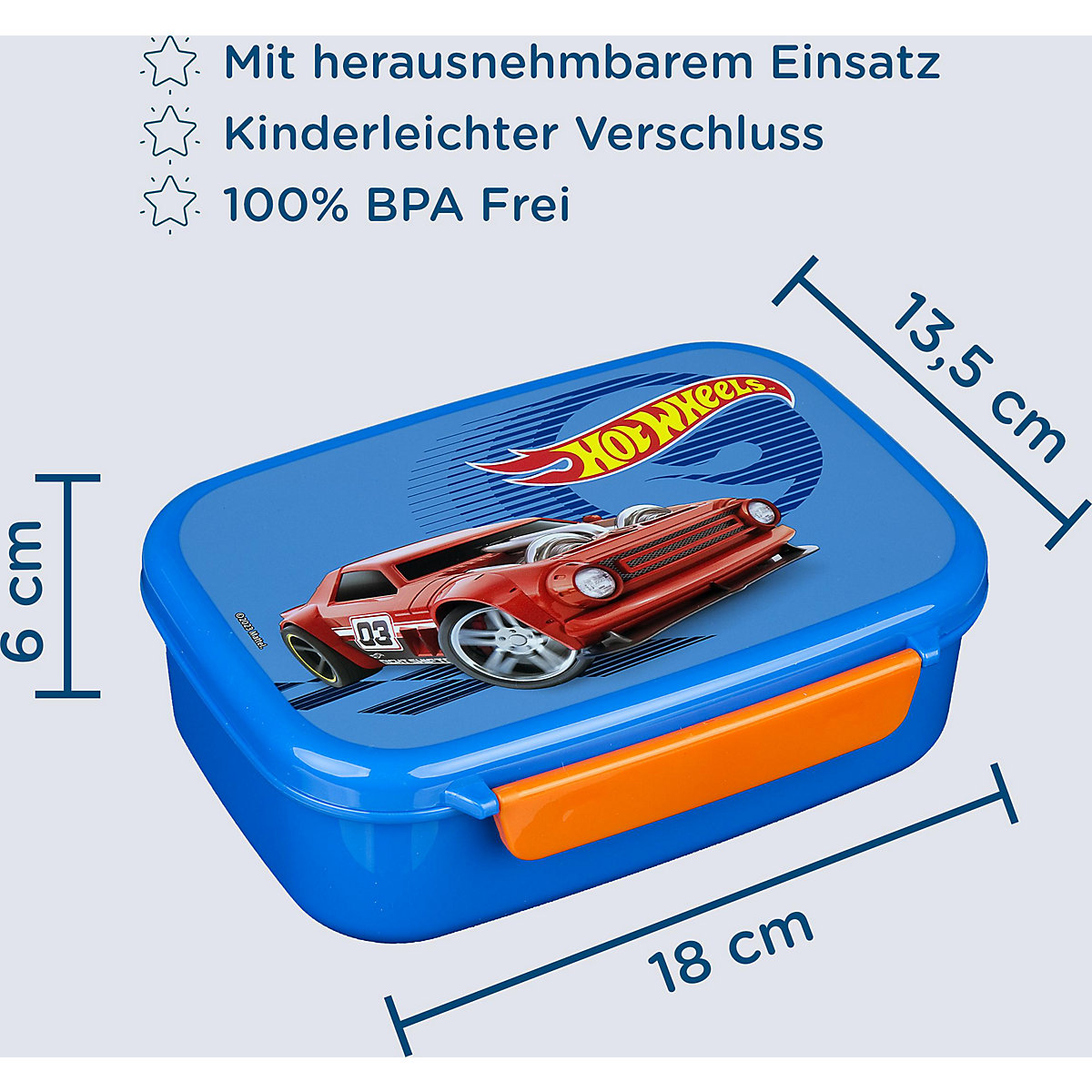 Brotdose mit Einsatz Hot Wheels