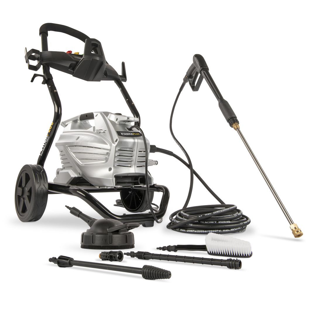 Powerplus Elektrischer Hochdruckreiniger POWXG90430 - 3100 Watt Terrassenreiniger, Start- / Stopp-Funktion