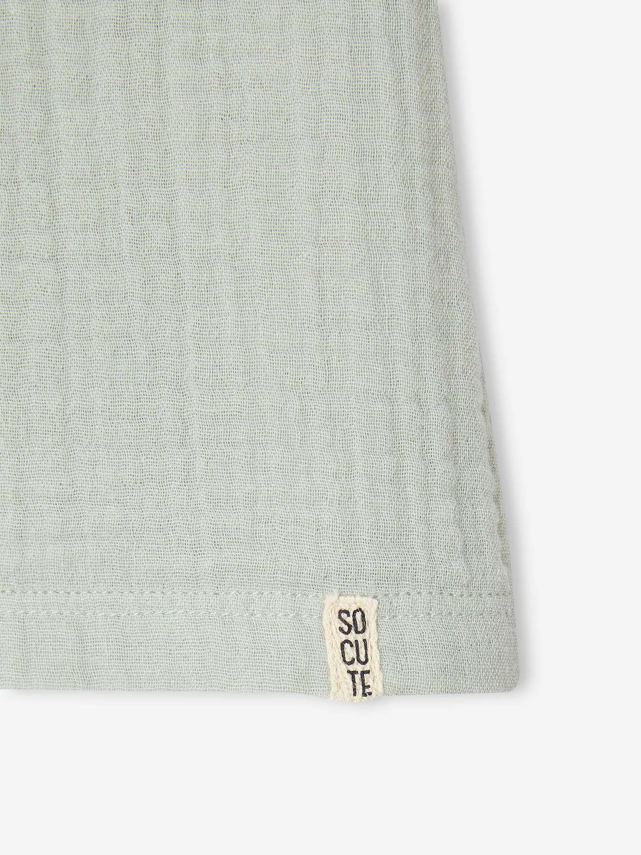 Vertbaudet Baby T-Shirt mit Materialmix - aqua