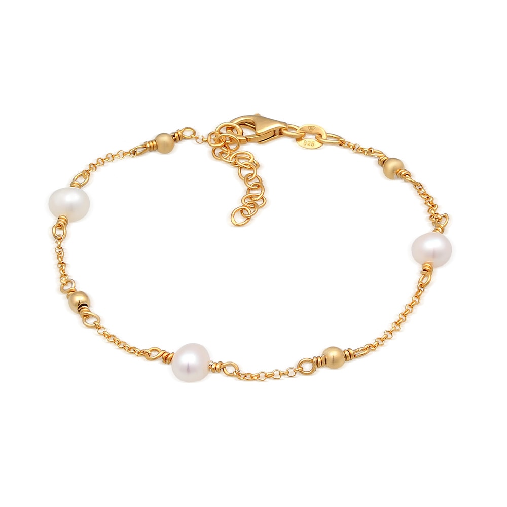 Elli Elli Bracelet Femmes boules classiques avec perles de culture d'eau douce en arge Bracelet