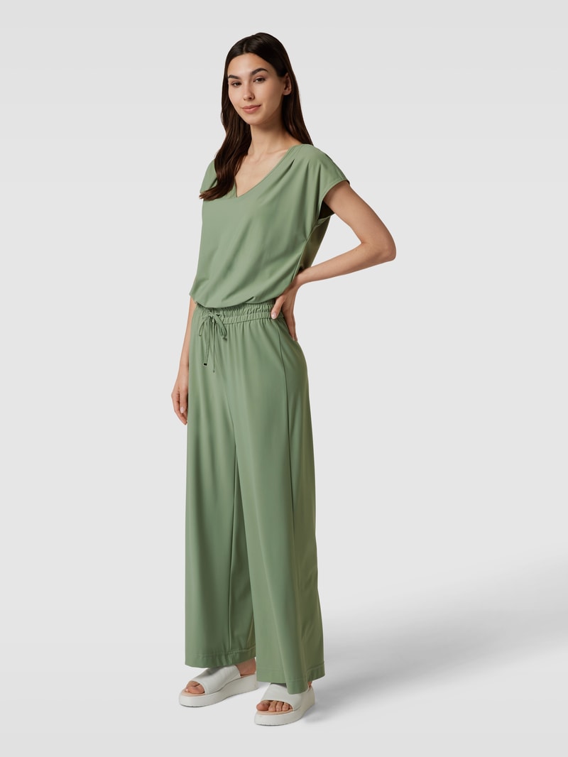 Jumpsuit mit V-Ausschnitt Modell 'JO' in khaki