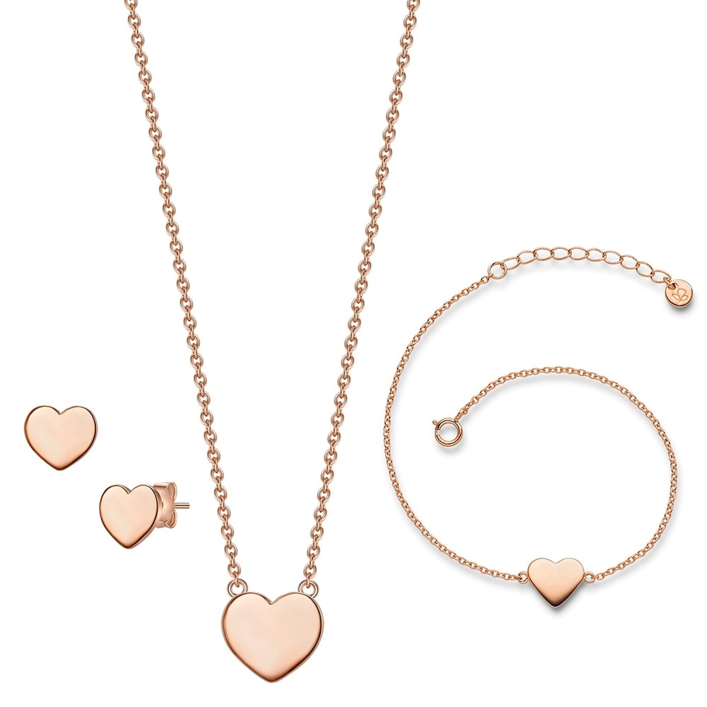 Glanzstücke München Ensemble argent Argent sterling en Or rose Bijoux