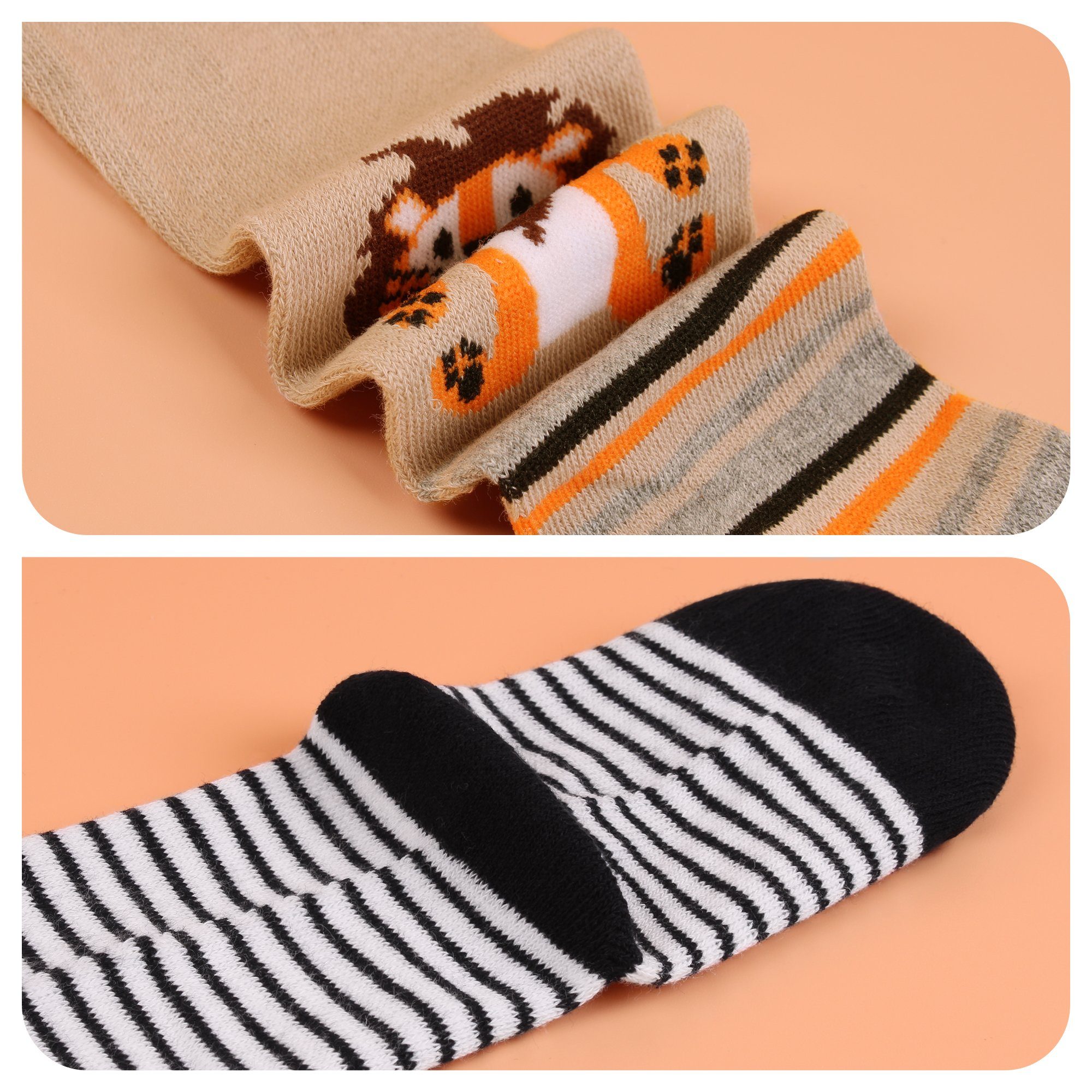 L&K-II Strumpfhose 2760 (4er-Pack) Babystrumpfhose für Baby Jungen mit Hund Löwen Affen Bären und Auto Motiv