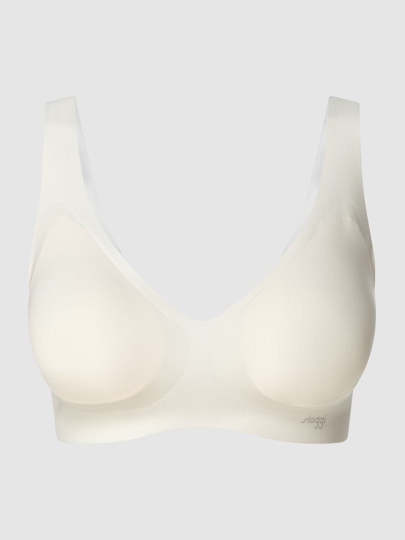 Bralette mit wattierten Cups Modell 'Zero Feel' in offwhite