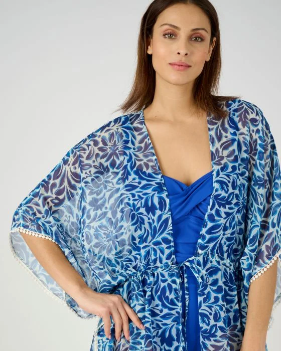 Kaftan noir ou imprimé en voile