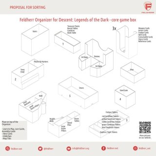Feldherr Organizer + Schaumstoff-Set für Descent: Legenden der Finsternis - Grundspielbox