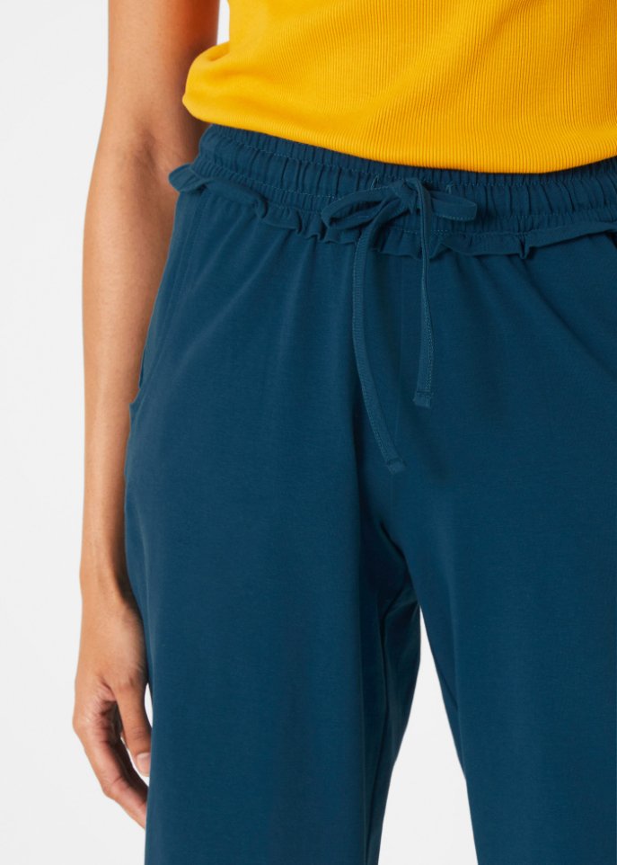 Weite Jersey-Culotte, 3/4-Länge mit Bequembund