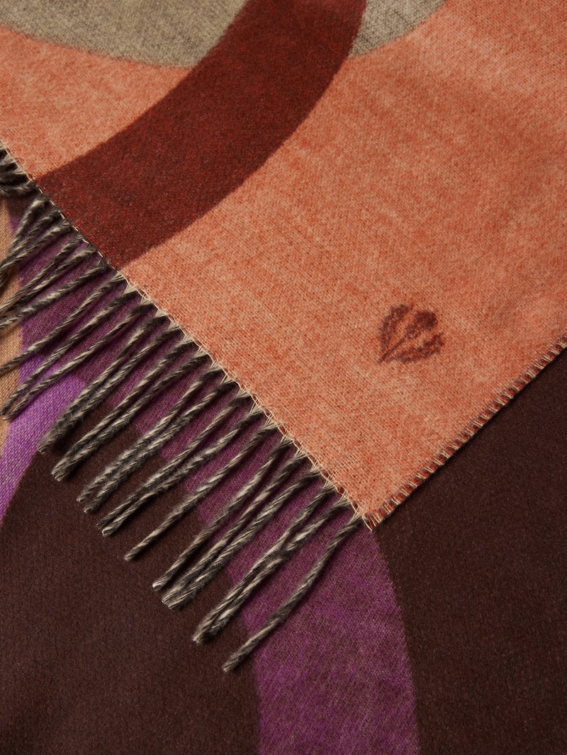 Schal mit Allover-Muster in lila