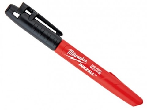 Milwaukee Accessories 48223100 Inkzall Marker cu vârf fin, negru, 36 bucăți