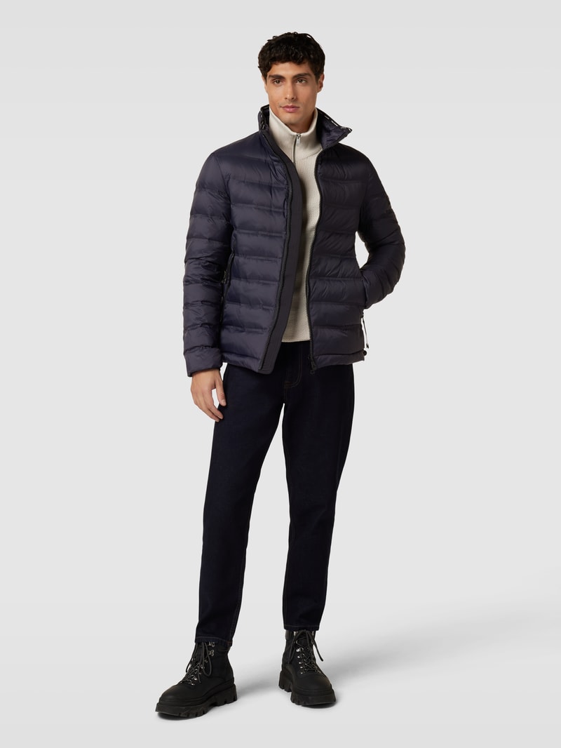 Steppjacke mit Stehkragen Modell 'PROSKE' in marineblau