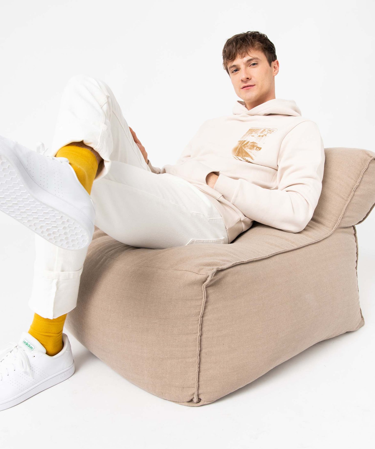 Jean homme coupe slim en coton stretch blanc | GEMO