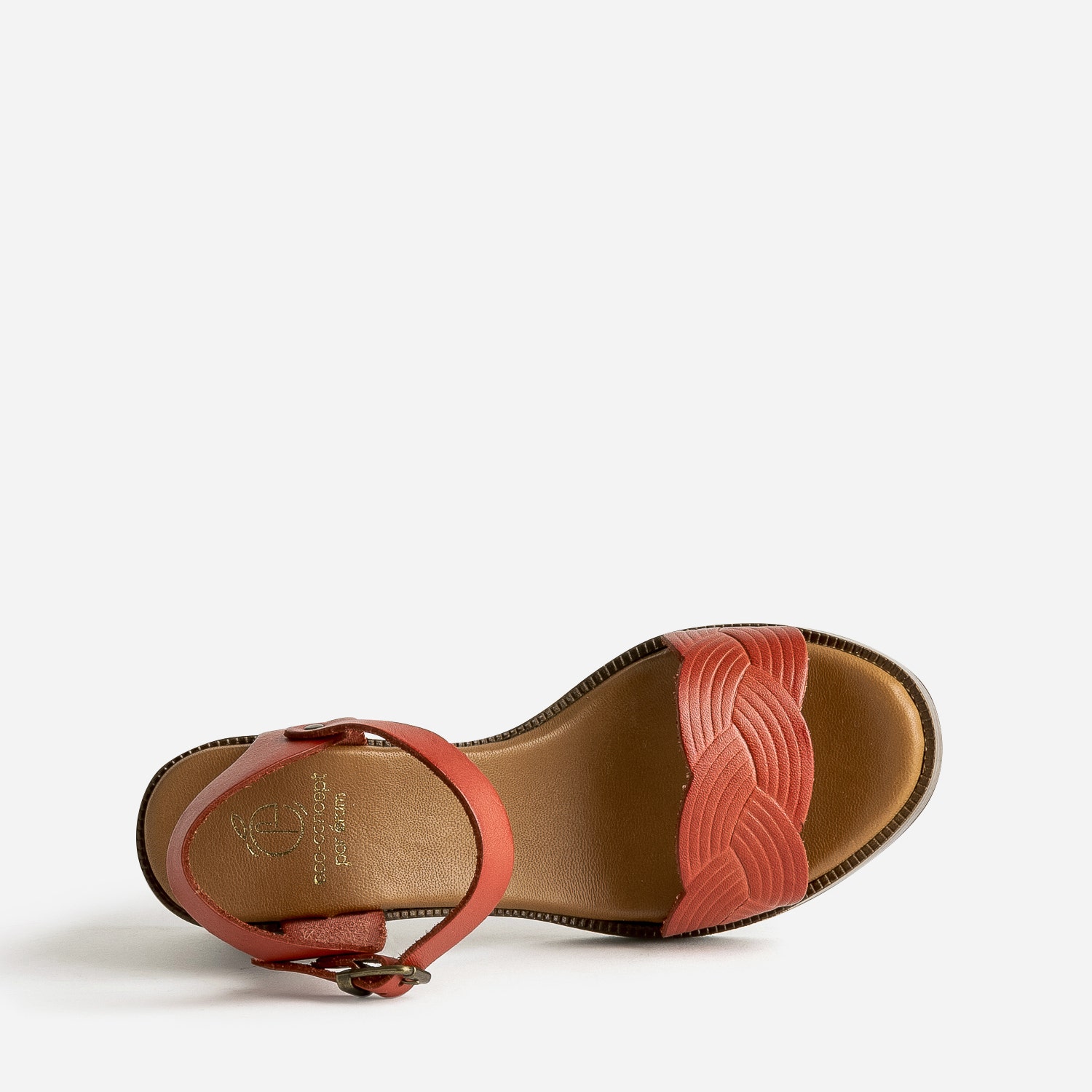 Sandale terracotta en cuir