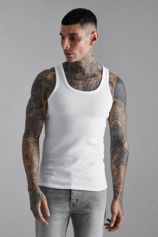 Tanktop in Waffeloptik