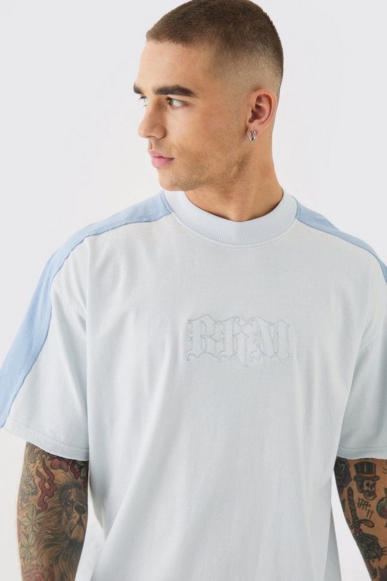 Oversize T-Shirt mit Gothic Bm-Applikation
