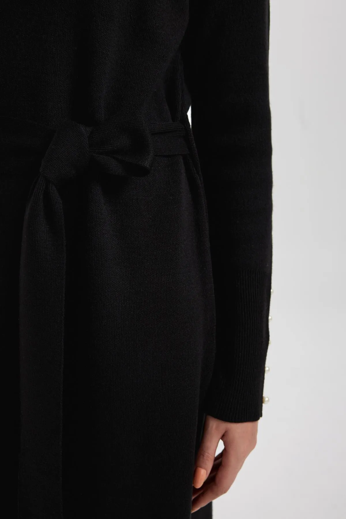 DeFacto  A-Linien-Kleid mit Rundhalsausschnitt und langen Ärmeln