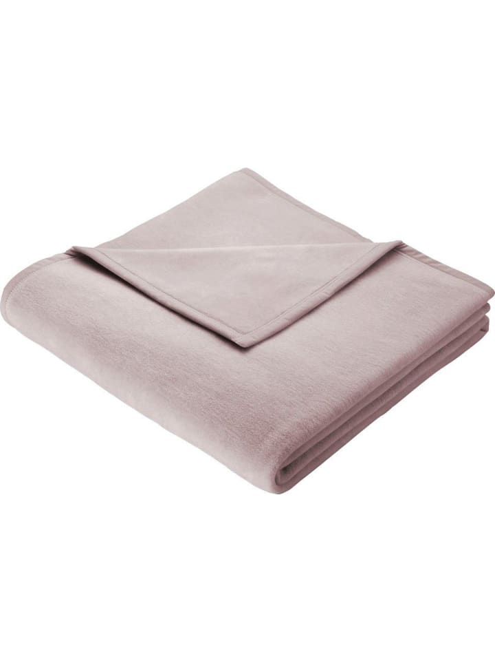 biederlack Cotton Home Wohndecke Uni in rosa günstig kaufen 150 x 200 cm