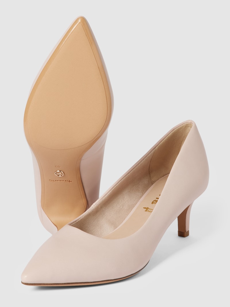 Pumps in Leder-Optik in weiß